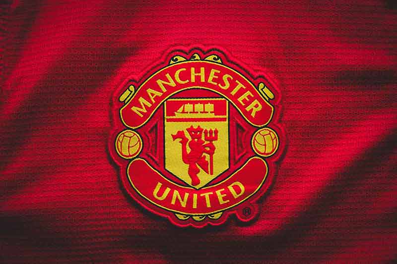 Manchester United. Logo Embroidered On The T-Shirt