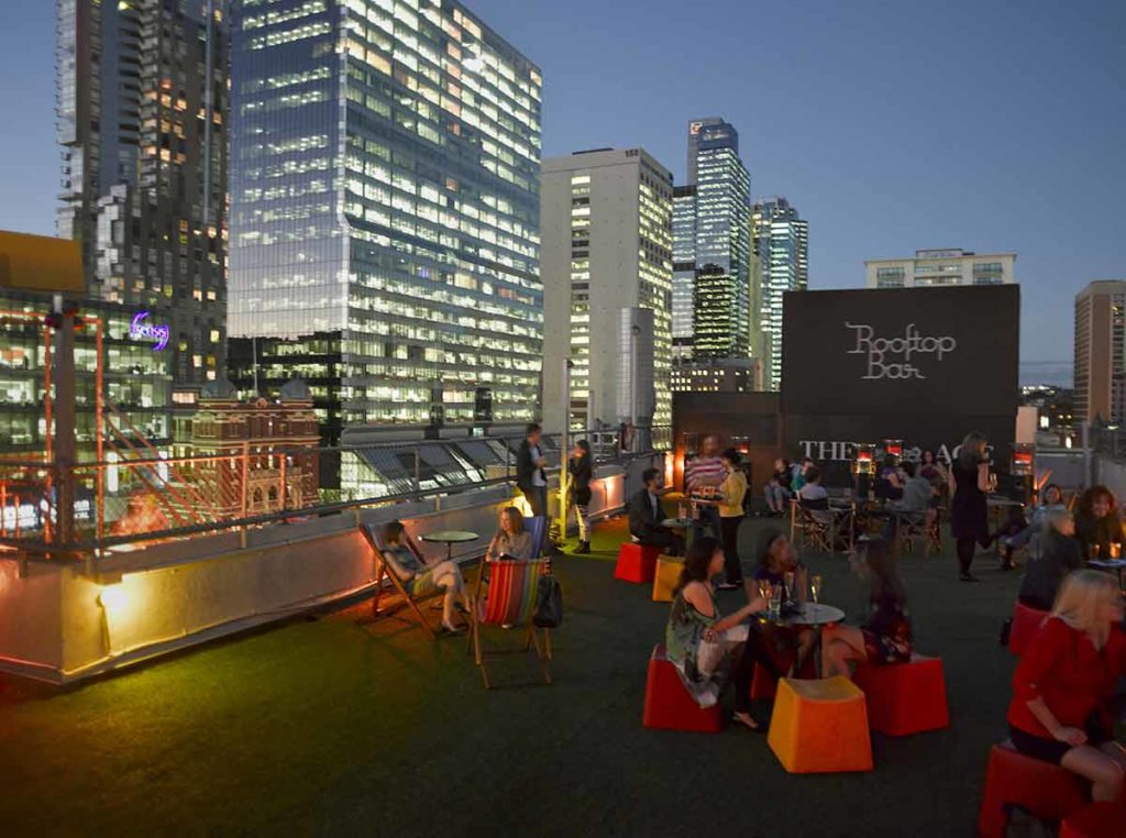 things to do in melbourne at night roof top bar