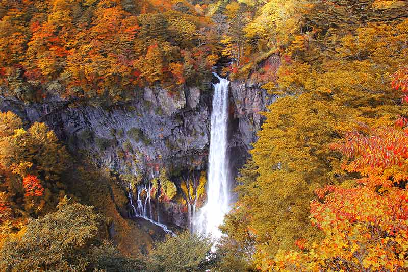 Kegon Falls In Autumn Season ,Nikko ,Japan