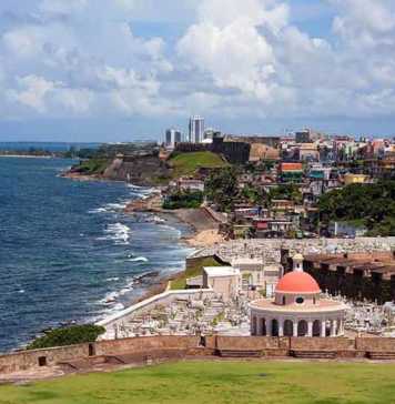 things to do in old san juan coastal view of cemetery and skyline from fort