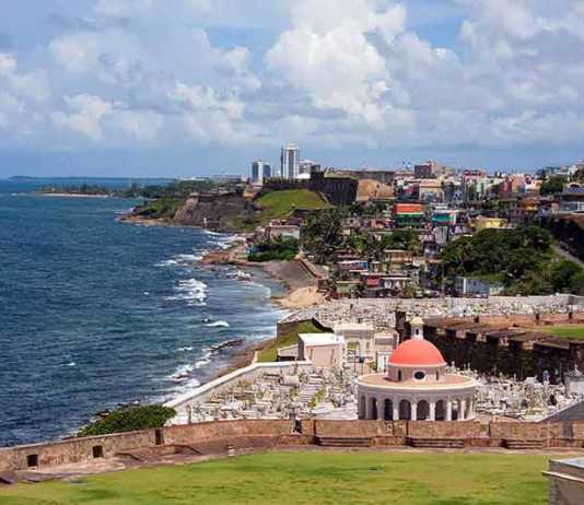 things to do in old san juan coastal view of cemetery and skyline from fort