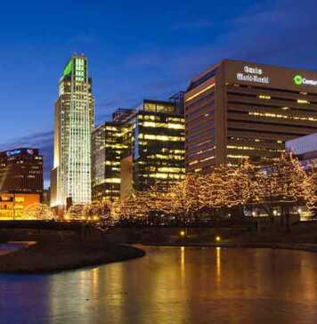 20 things to do in Omaha that make it worth the trip Downtown Omaha at twilight in winter