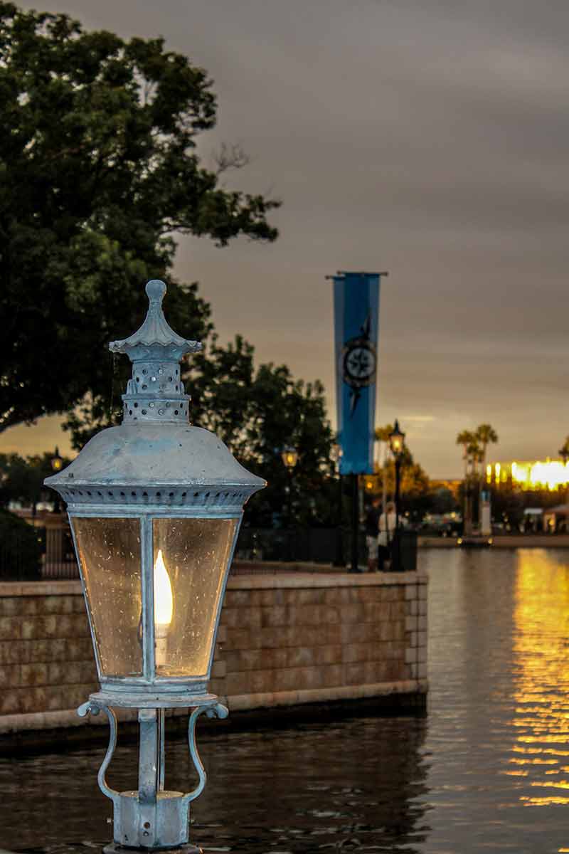 Light In Sunset Epcot, Disney World