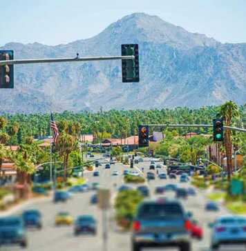 20 things to do in Palm Springs that are seriously addictive Cars driving along Palm Springs Highway towards the mountains