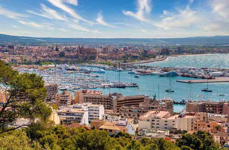 Aerial View Of Cityscape Of Palma de Mallorca