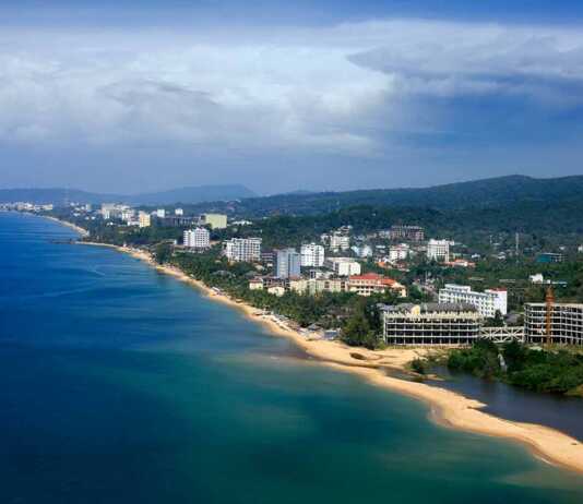 Aerial View Of The Resort Coast Of Vietnam, Phu Quoc