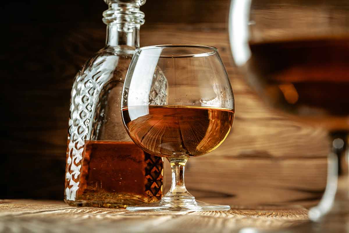 Cognac Or Whiskey In Glasses