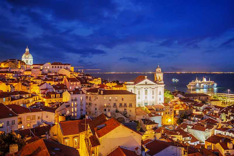 Lisbon From Miradouro De Santa Luzia Viewpoint