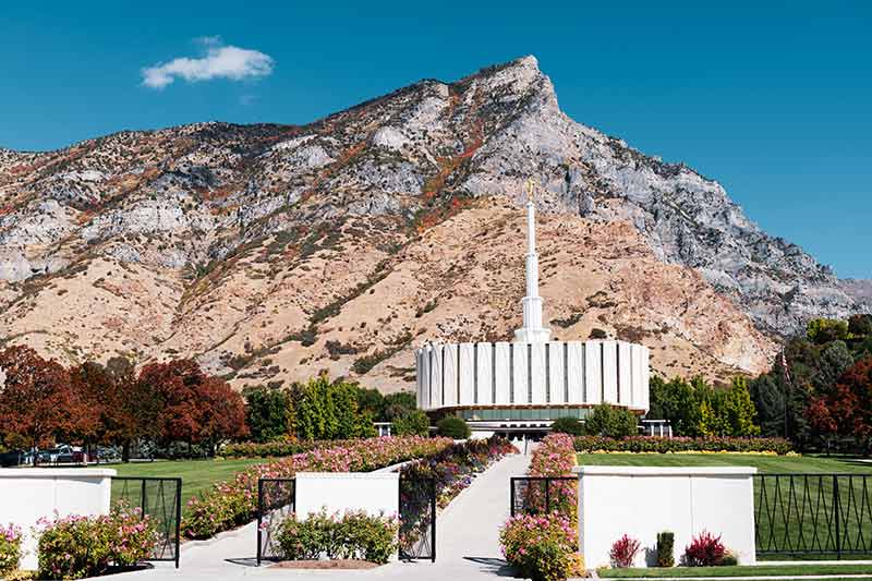 things to do in provo Provo City Center Temple with mountain in background