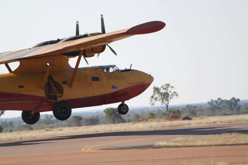 Aircraft taking off in Longreach