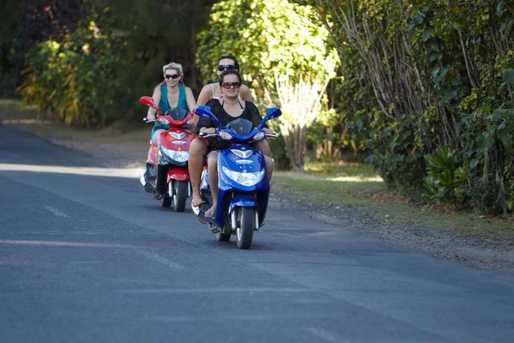 things to do in rarotonga - riding scooters