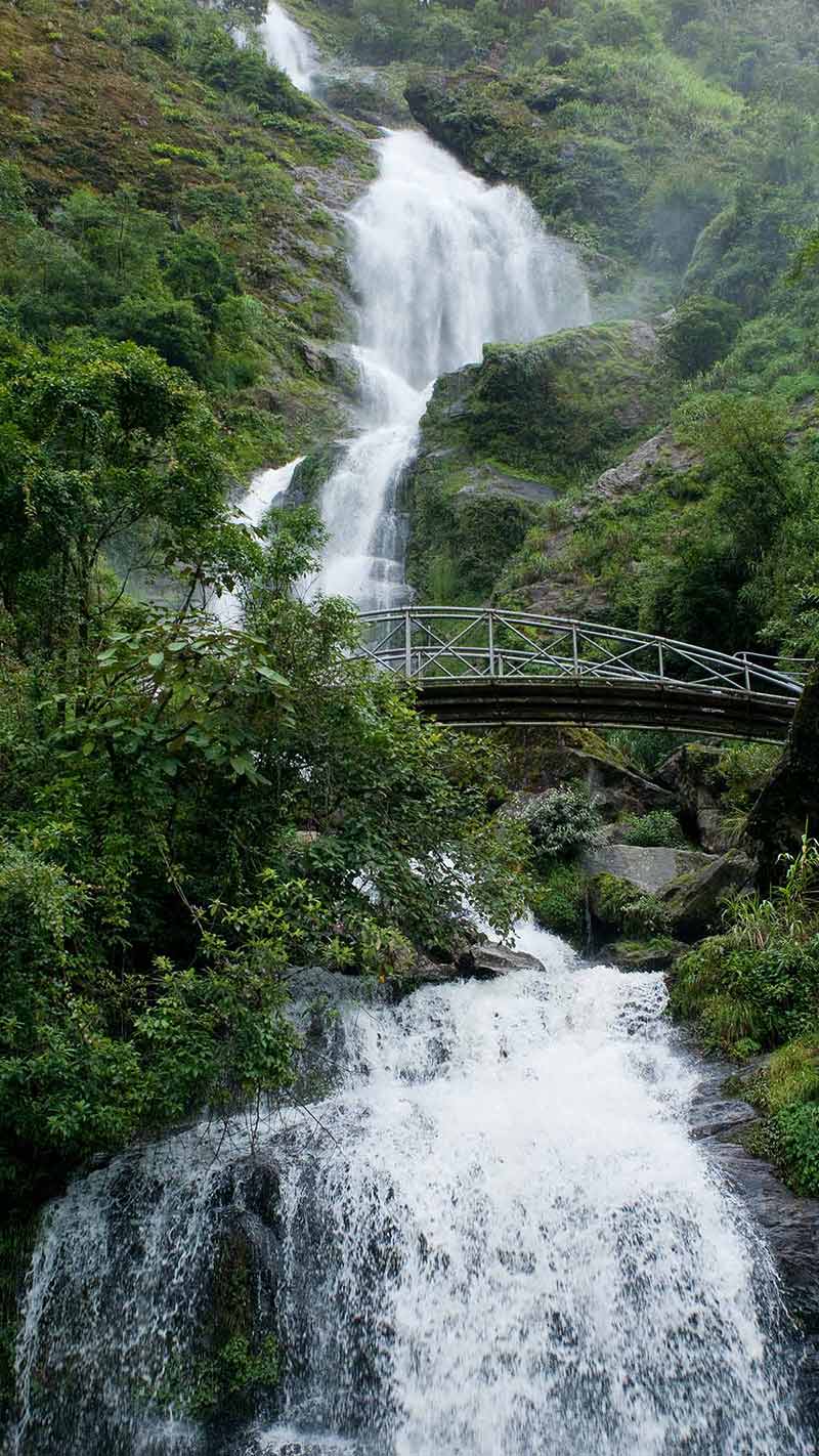 Thac Bac Waterfall In Sapa, Vietnam