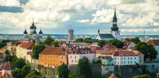 Panoramic View Of Old Town Tallinn