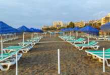 Beach In Torremolinos, Spain