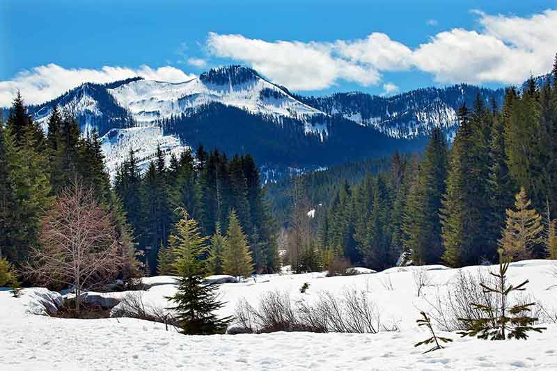 Gold Creek Mount Hyak Spring Snow Snoqualme Pass Washington