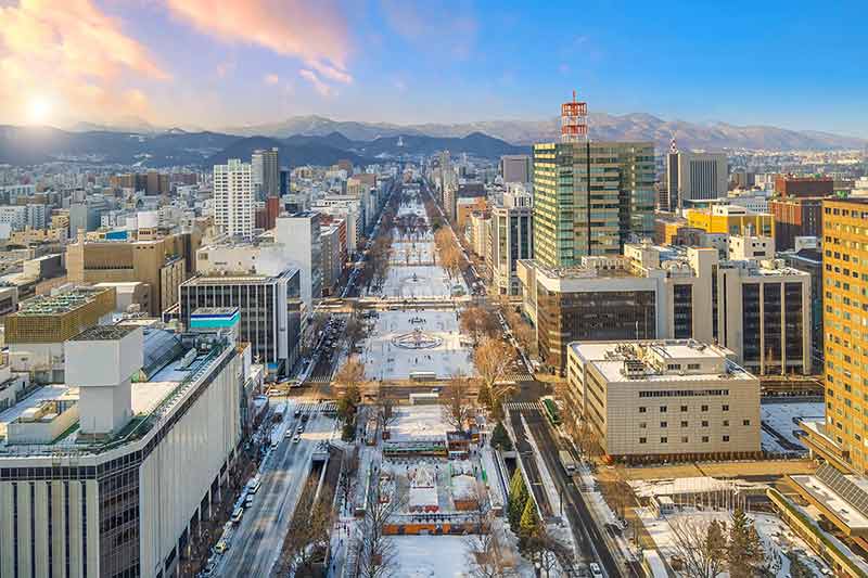 Sapporo City Downtown Skyline Cityscape Of Japan