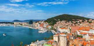 things to see and do in split Split waterfront and Marjan Hill aerial view