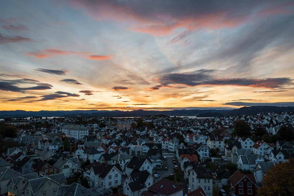 Sunrise Colorful Sky In Stavanger Norway