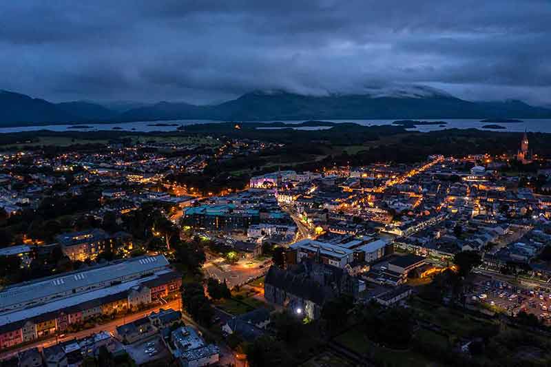 Aerial View Of Scenic Tourist Town Of Killarney In County Kerry