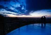 Couple at Cashmere Hill Lookout At Sunset In Christchurch
