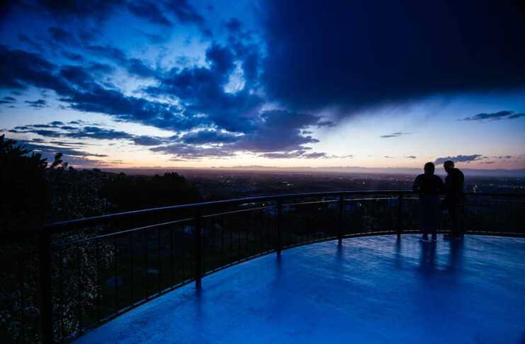 Couple at Cashmere Hill Lookout At Sunset In Christchurch
