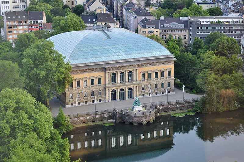 Museum Of Modern Art In Dusseldorf aerial view