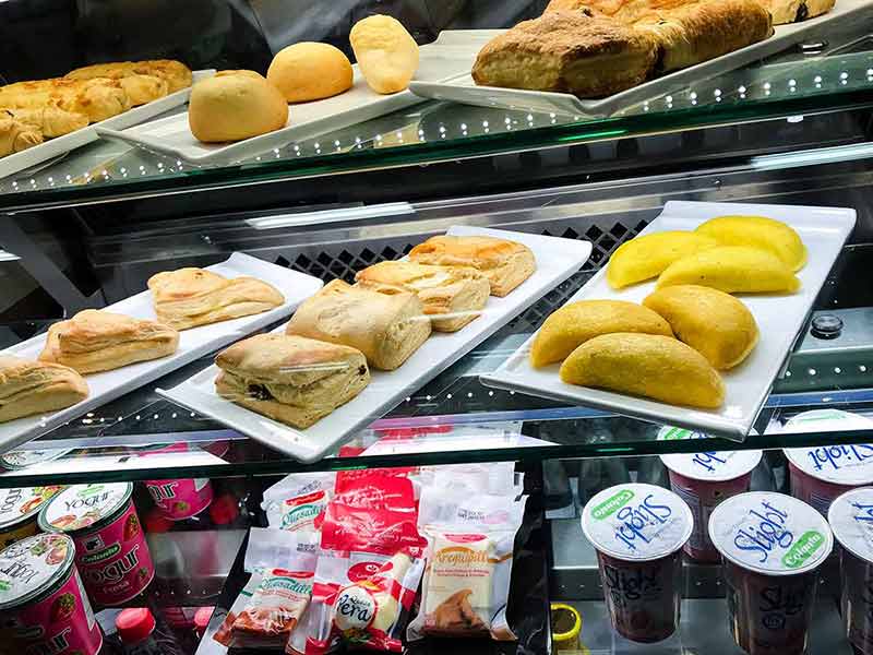 Empanadas And Croissants In Colombian Bakery
