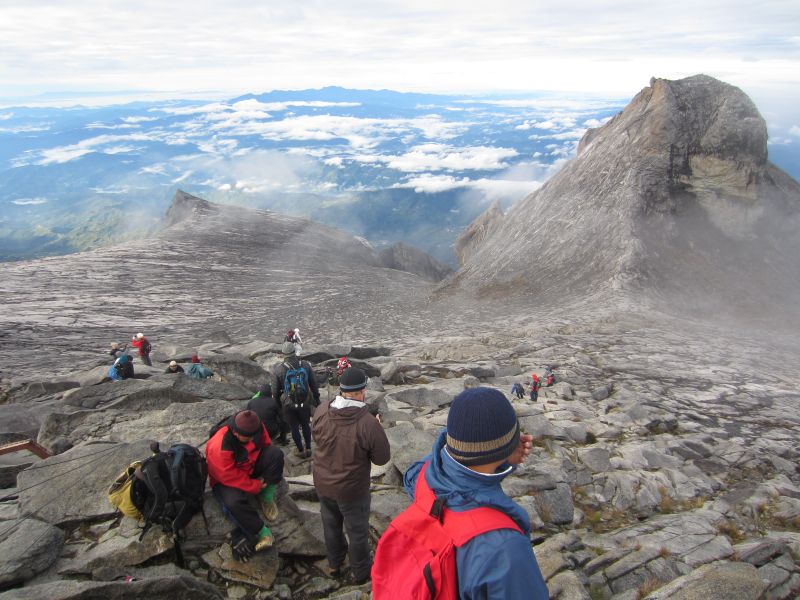 travel writer view from summit of mt kinabalu
