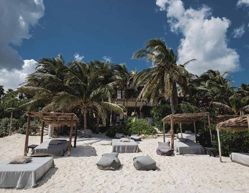 tulum hotels on beach nest
