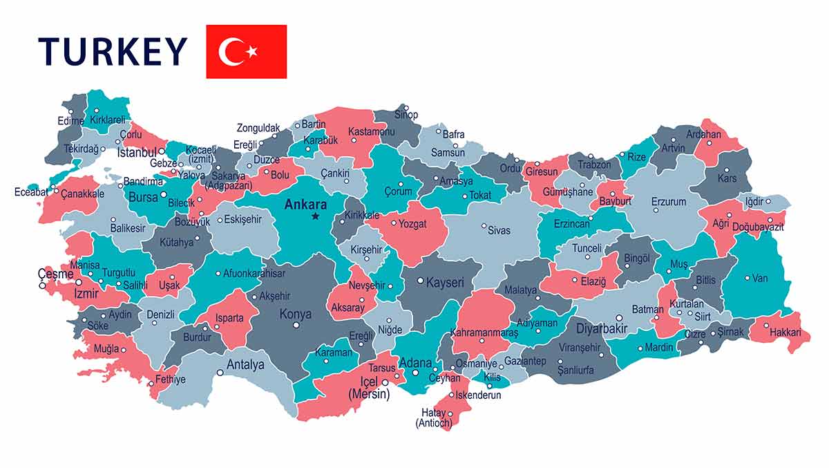 turkiye cities map