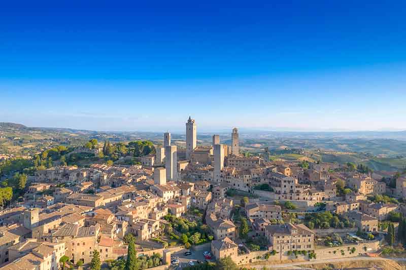 Aerial View Of The Town Of San Gimignano