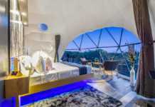 udoscape Texas glamping bubble pod internal