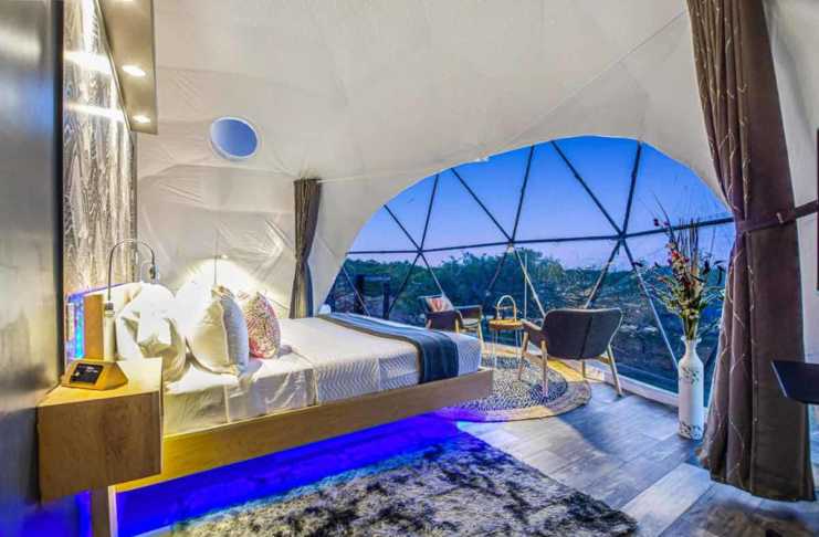 udoscape Texas glamping bubble pod internal