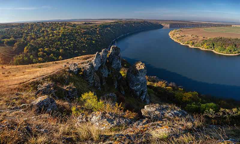 ukraine natural landmarks Dniester River canyon