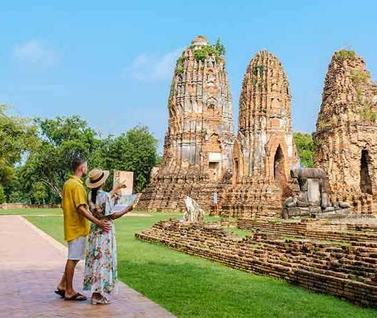 Ayutthaya Thailand At Wat Mahathat