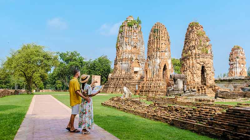 Ayutthaya Thailand At Wat Mahathat