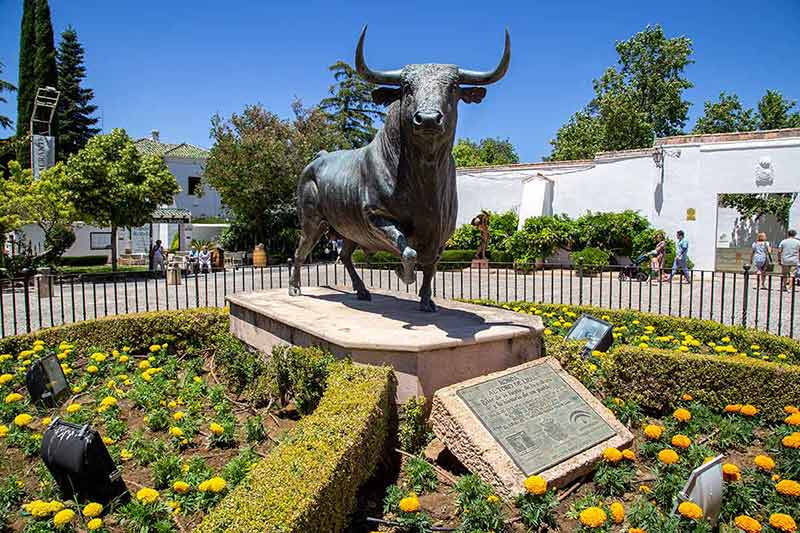 Bull Statue In Ronda, Spain