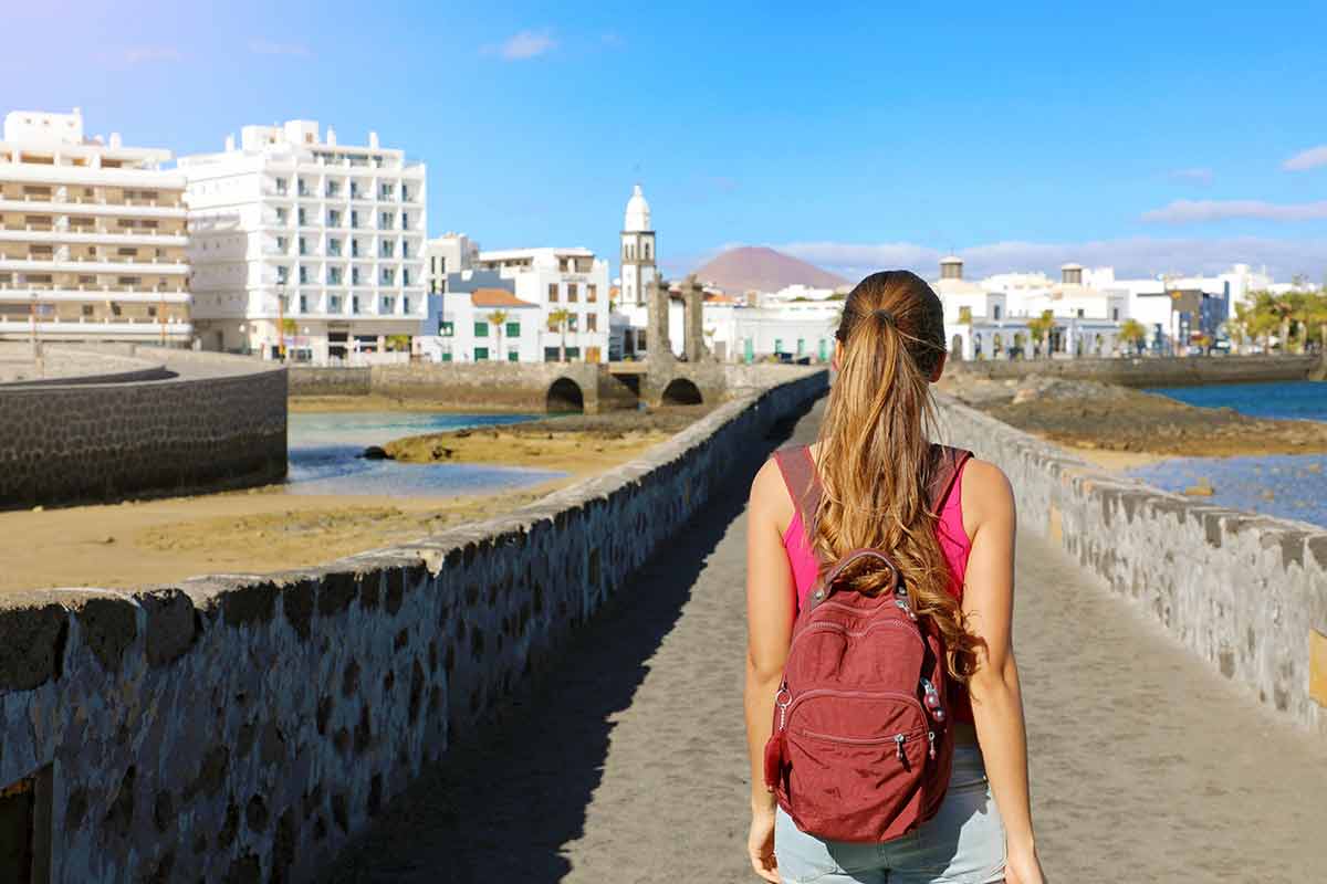 unusual things to do in lanzarote young woman visiting Arrecife town