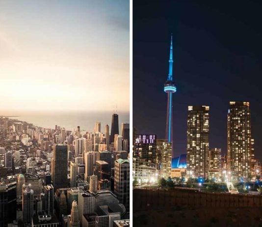 Chicago and Toronto