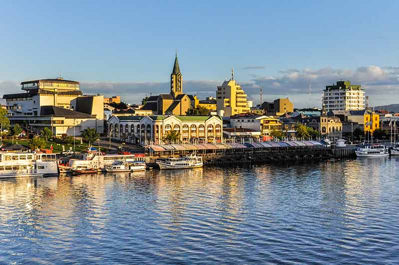 valdivia skyline from the water