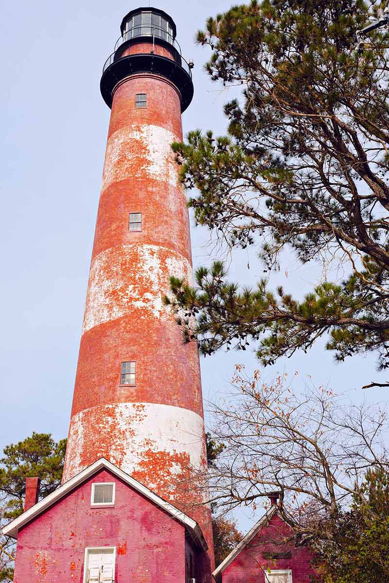 virginia national parks assateague lighthouse red lighthouse