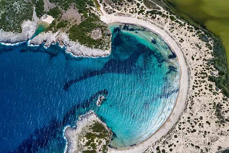 voidokilia beach in greece