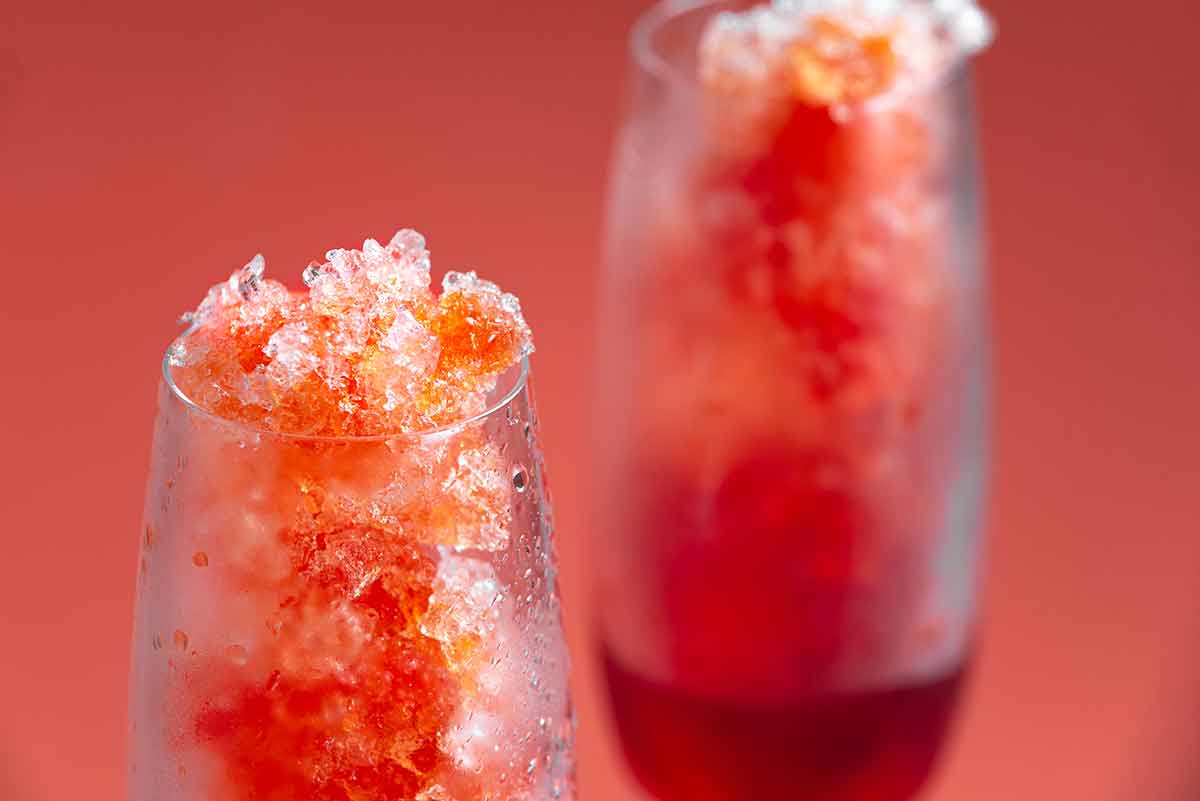 Cocktail Wine Slushies Frozen Pink Wine On A Pink