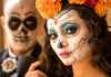 weird things to do in guadalajara cemetery man and woman with painted faces