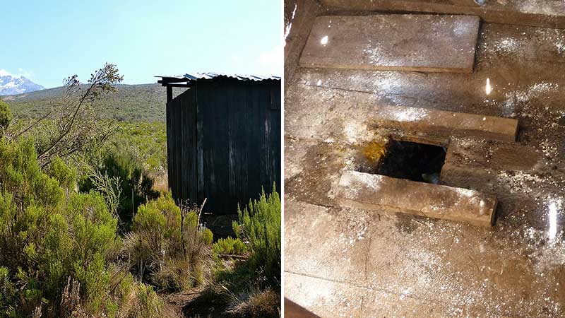 toilet on Kilimanjaro trekking adventure