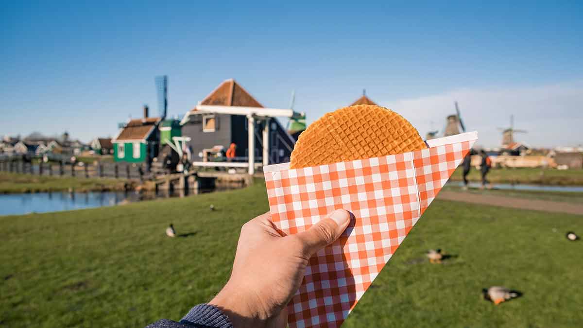Stroopwafel In Zaanse Schans Is A Typical Dutch Food