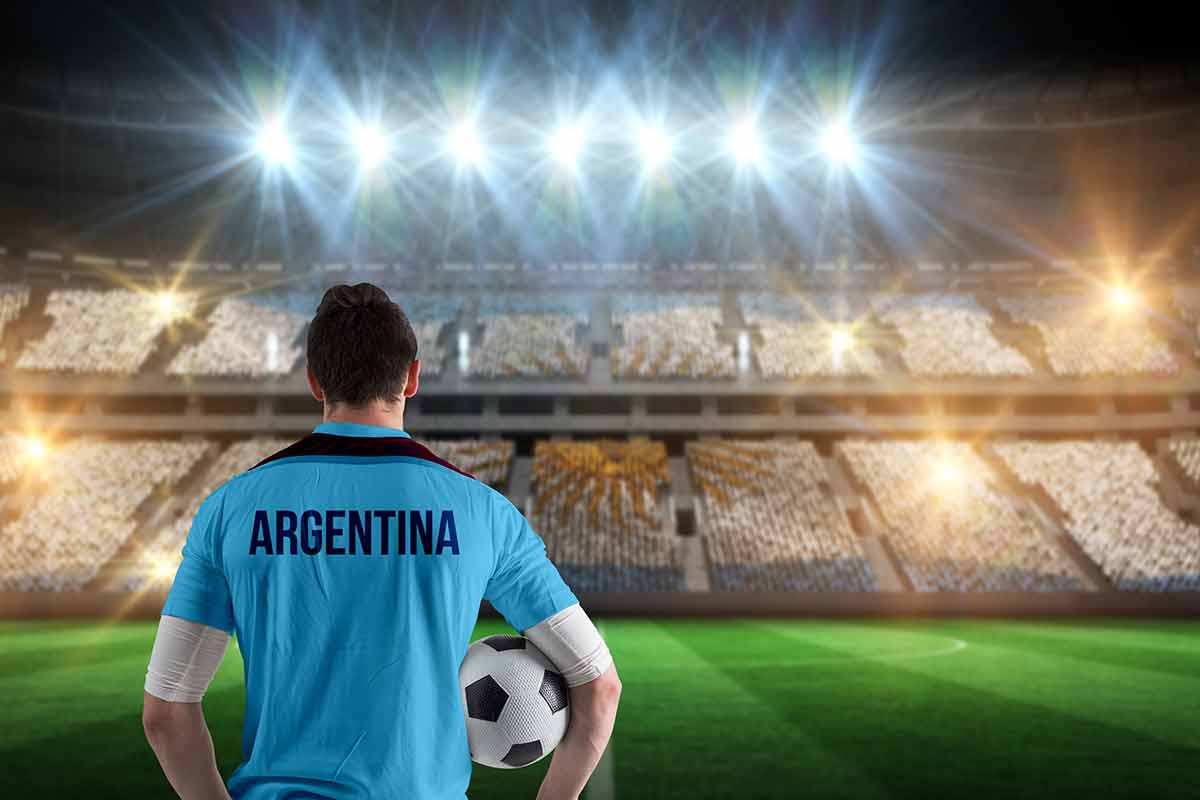 Composite Image Of Argentina Football Player
