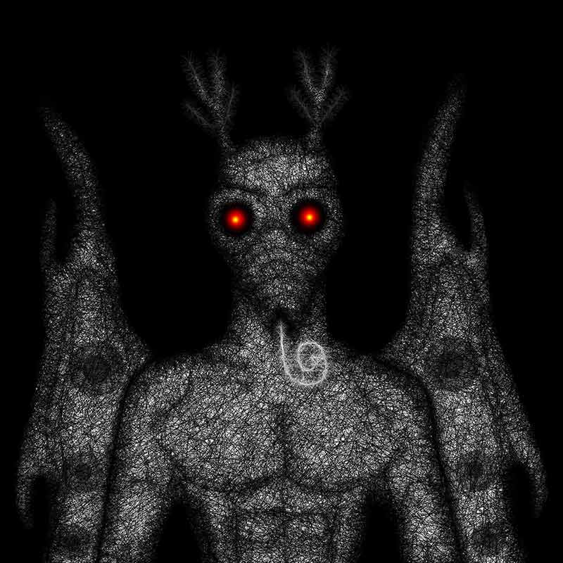 Mothman With Demonic Wings