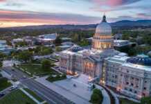 Idaho Isn’t Just About Potatoes — These Surprises Might Change Your Mind Shot Angled From Above Of The Boise Capital Building