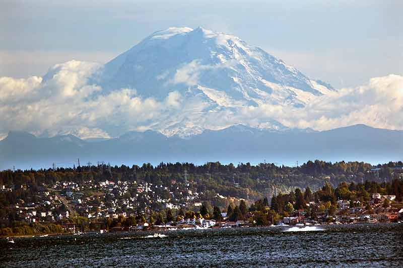 Mount Rainier From Lake Washington, Seattle